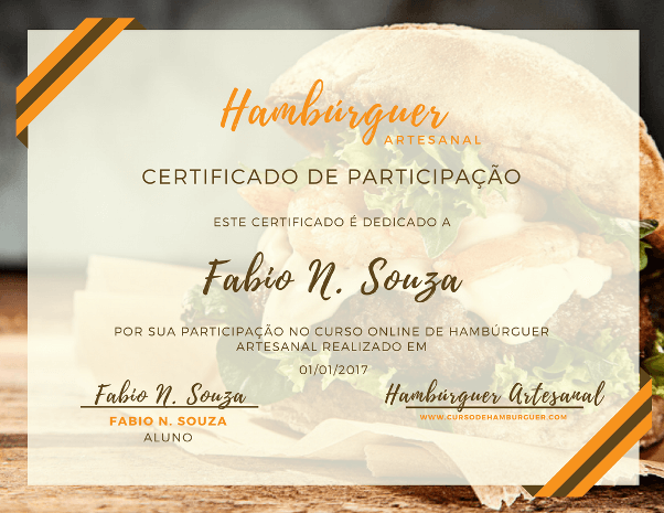 Curso de Hambúrguer Artesanal Online